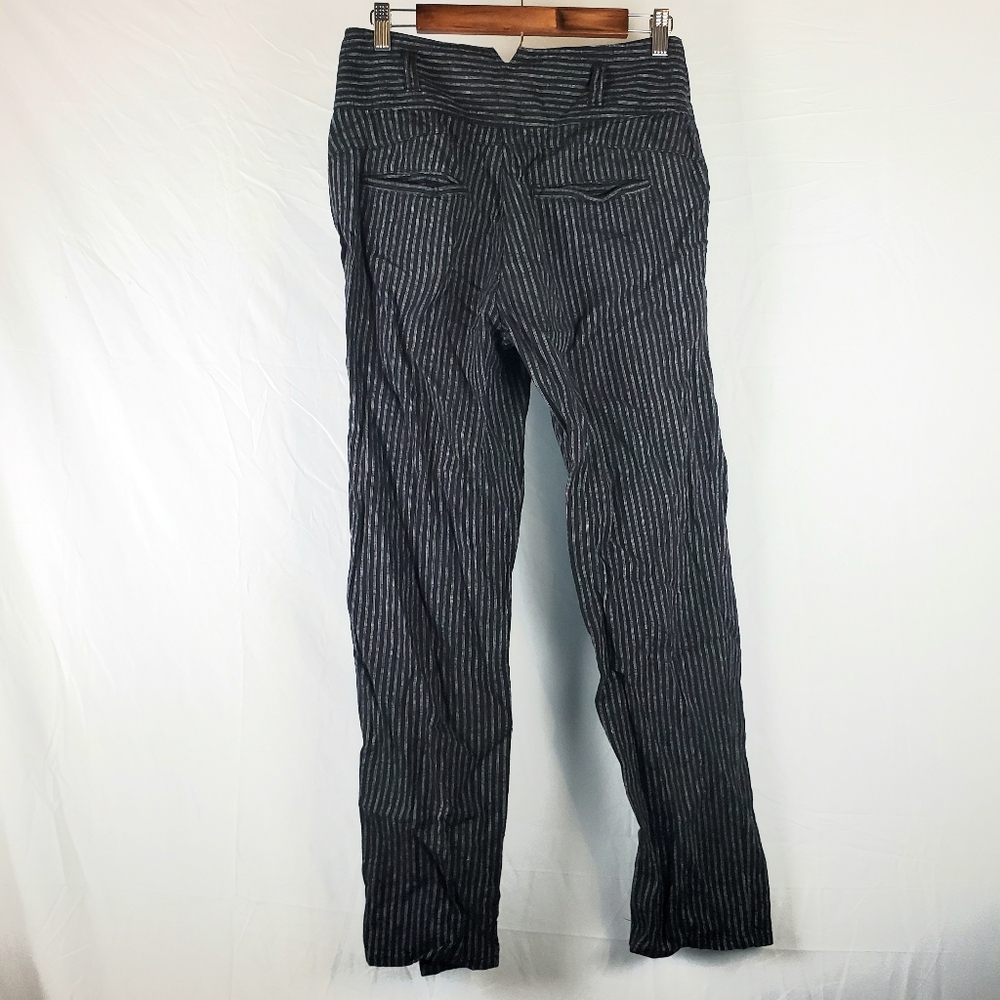 Sundance Amelia‎ Black Striped Linen Trouser Pants - Picture 6 of 10